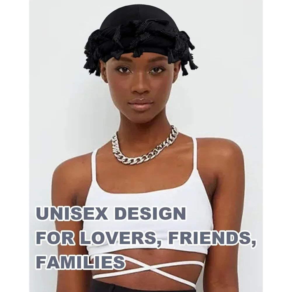 Satin Lined Halo Turban Durag for Men Women Twisted Design Casual Formal Wear